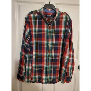 Chaps Men's size XL dress button up closure shirt red/green/blue/white/yellow pl